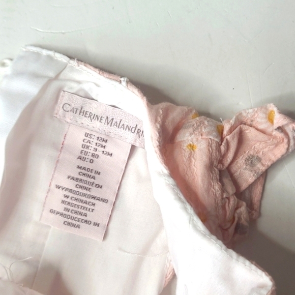 Catherine Malandrini Baby Pink Floral Dress with Bow 12 mos - Picture 4 of 4